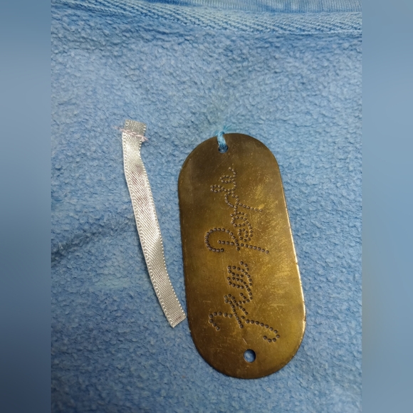 💎 RARE Free People Bird Patch Hoodie Distressed Blue NWOT - Picture 4 of 10